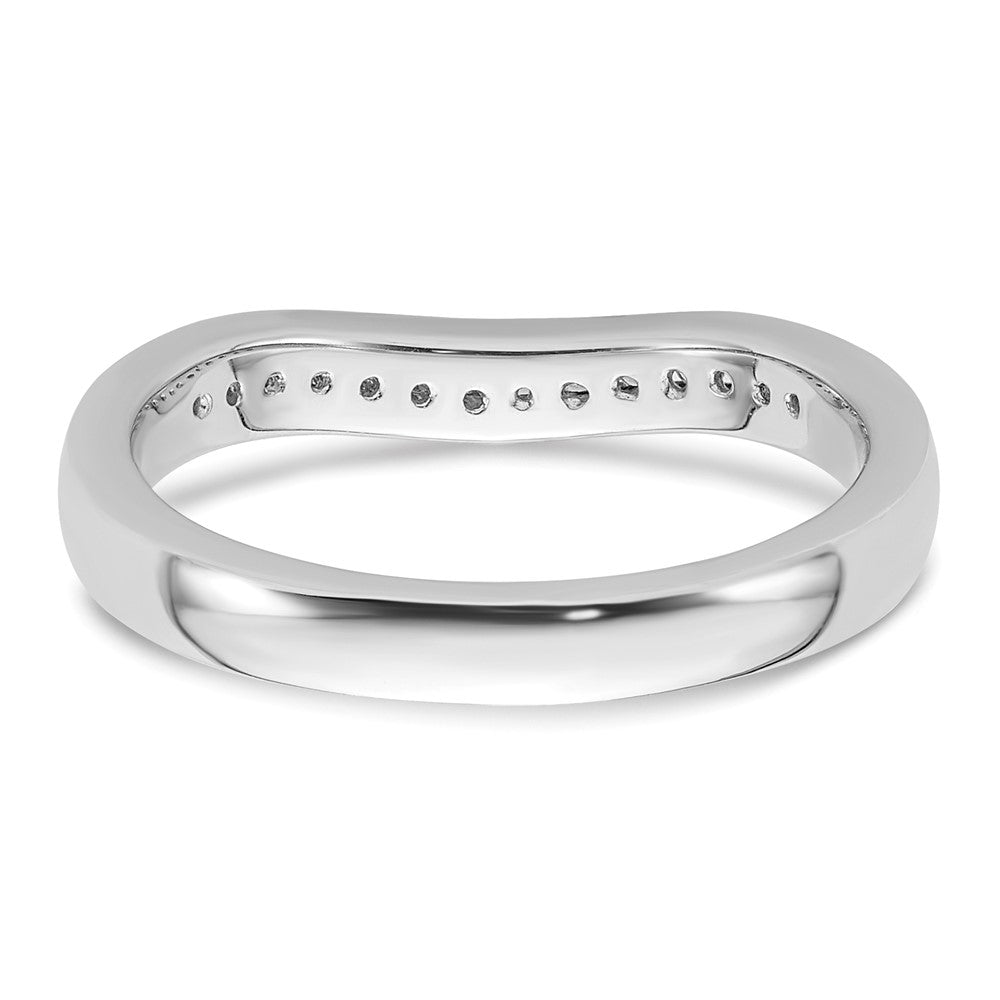 14k White Gold Real Diamond Wedding Band