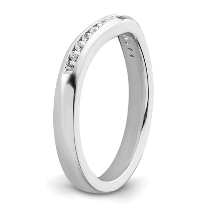 14k White Gold Real Diamond Wedding Band