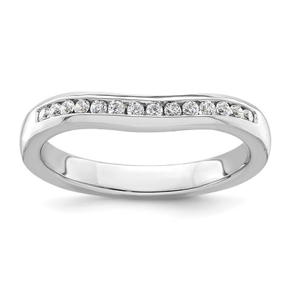 14k White Gold Real Diamond Wedding Band