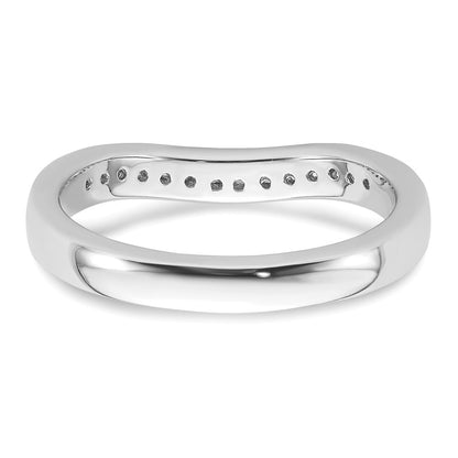 0.17ct. CZ Solid Real 14k White Gold Wedding Wedding Band Ring