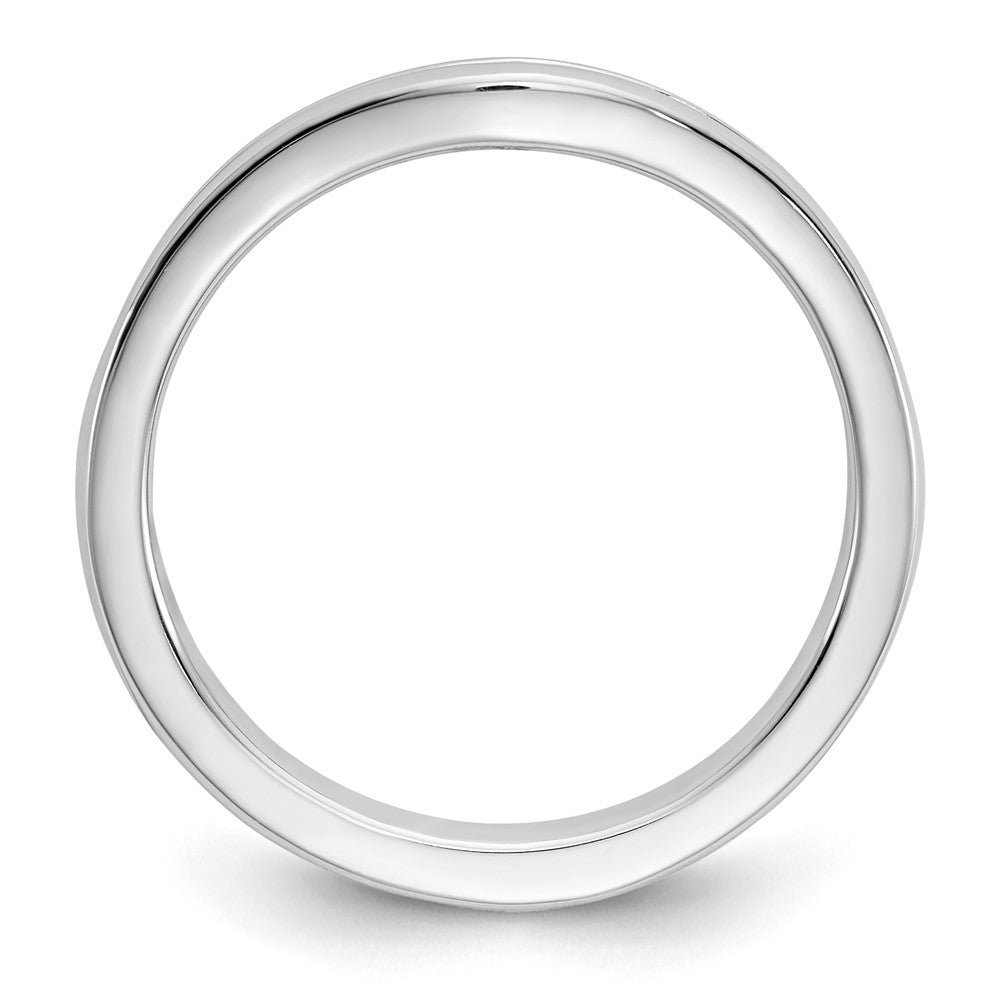 0.24ct. CZ Solid Real 14k White Gold Wedding Wedding Band Ring