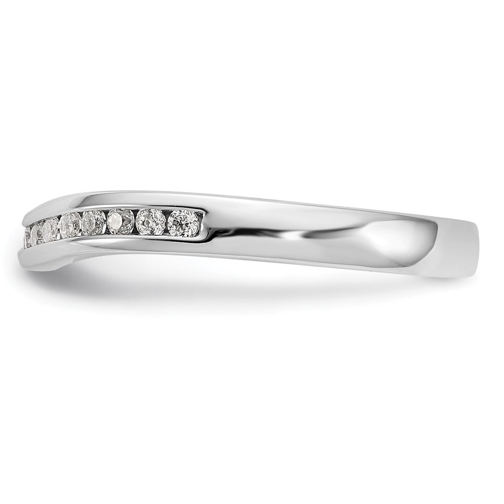 14k White Gold Real Diamond Wedding Band