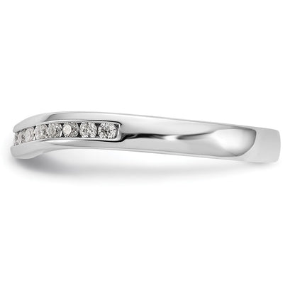 14k White Gold Real Diamond Wedding Band