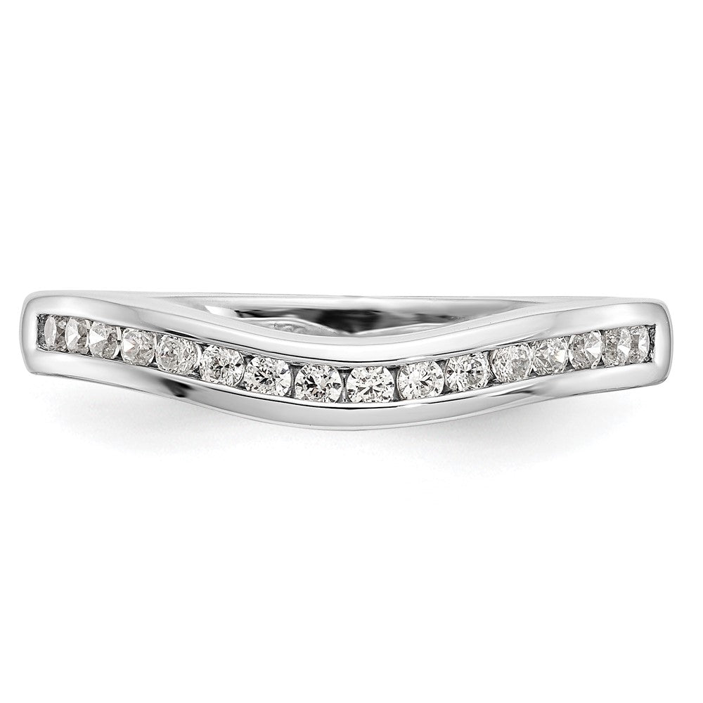 14k White Gold Real Diamond Wedding Band