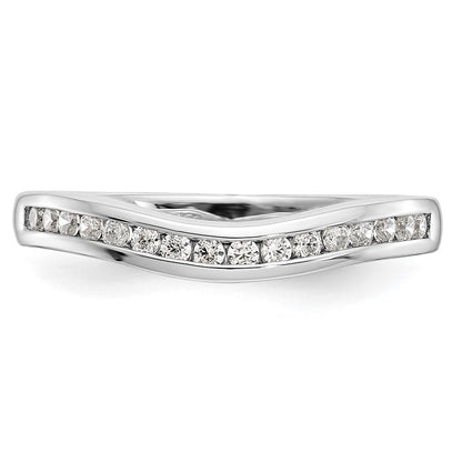 14k White Gold Real Diamond Wedding Band