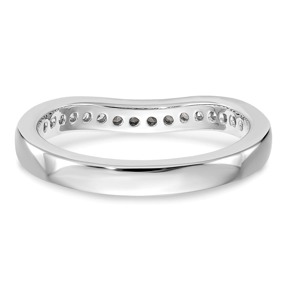 14k White Gold Real Diamond Wedding Band