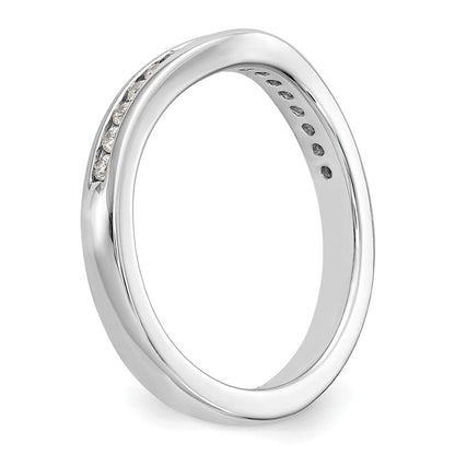 14k White Gold Real Diamond Wedding Band