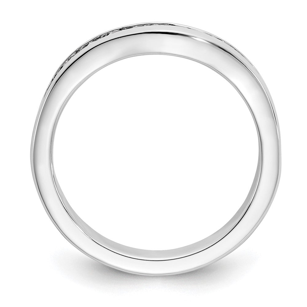 14k White Gold Real Diamond Wedding Band
