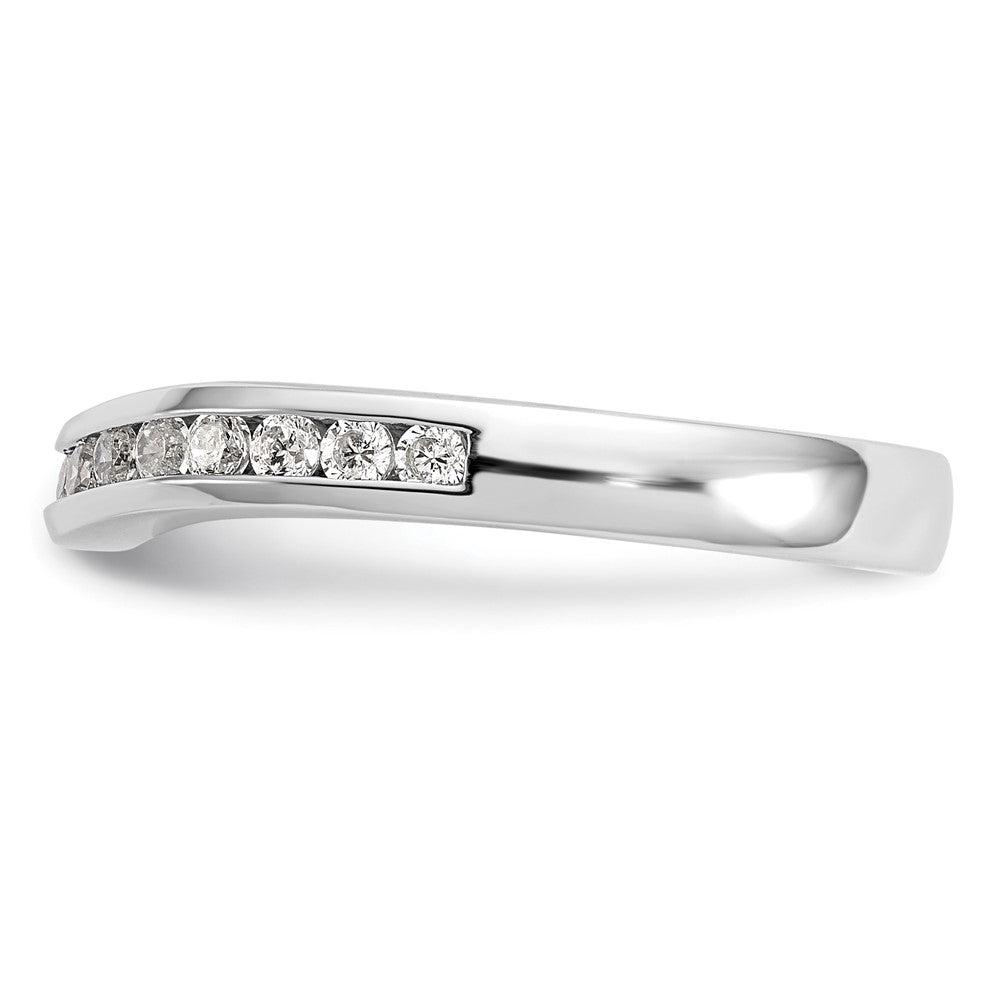 14k White Gold Real Diamond Wedding Band