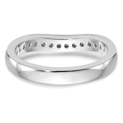 14k White Gold Real Diamond Wedding Band