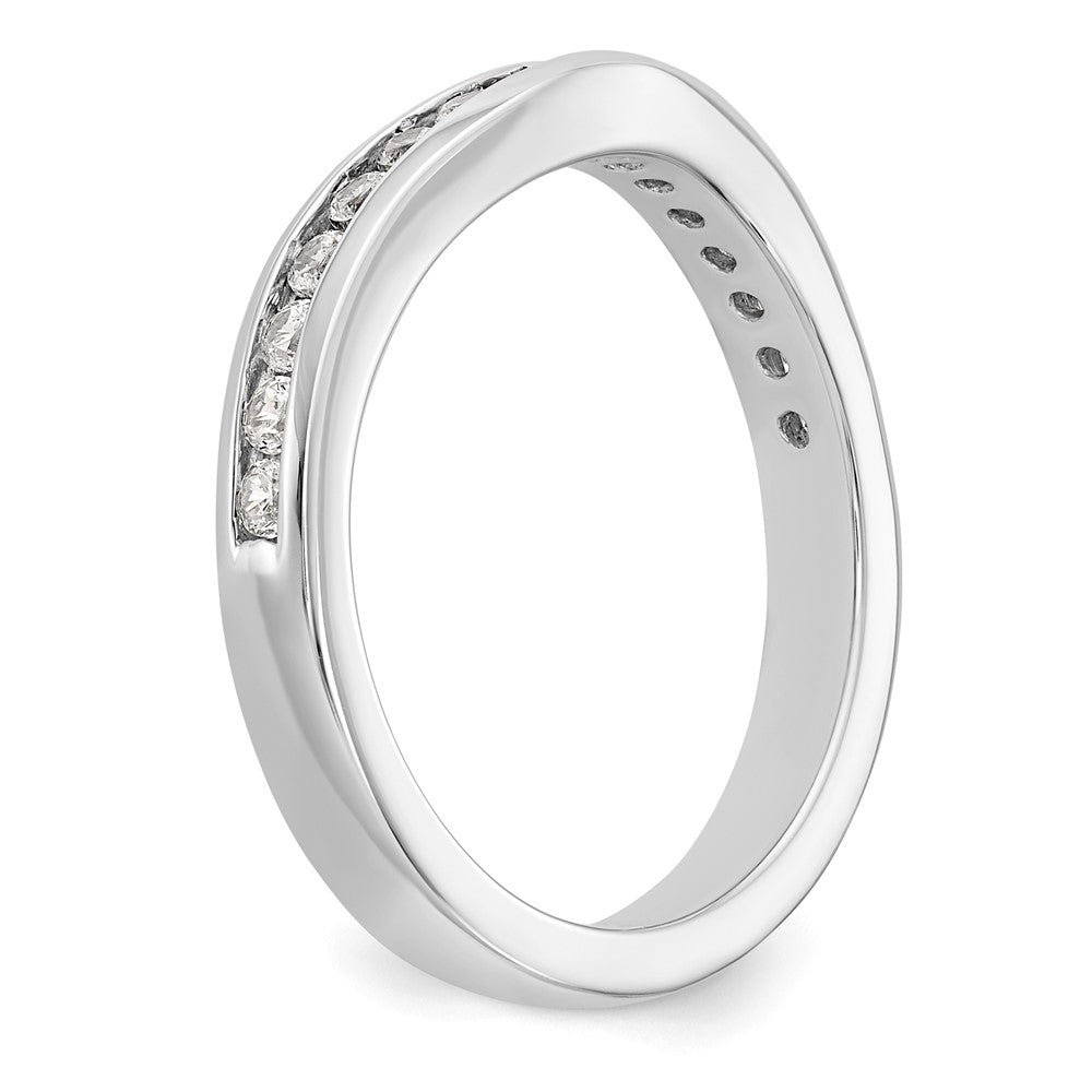 14k White Gold Real Diamond Wedding Band