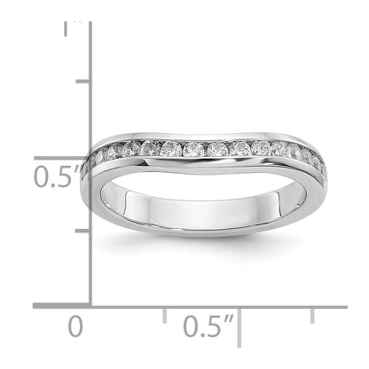 14k White Gold Real Diamond Wedding Band