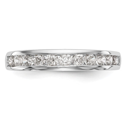 14k White Gold Real Diamond Wedding Band