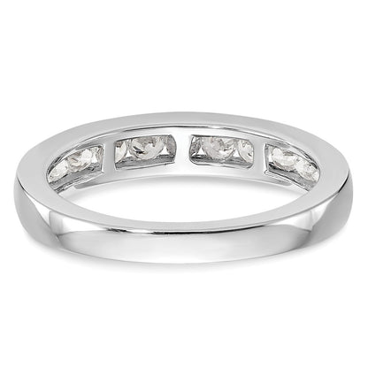 14k White Gold Real Diamond Wedding Band