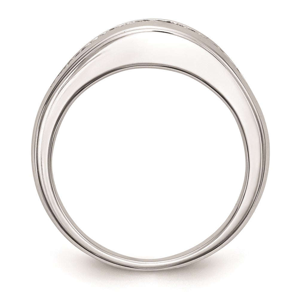 14k White Gold Real Diamond Wedding Band