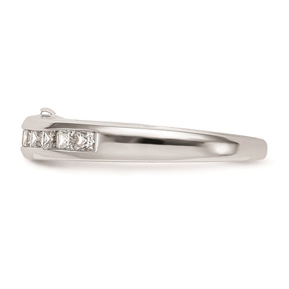 14k White Gold Real Diamond Wedding Band
