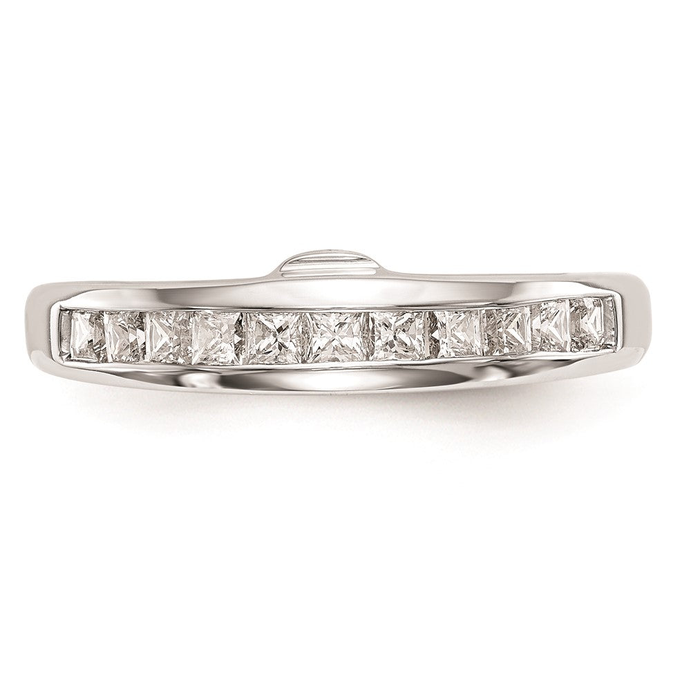 14k White Gold Real Diamond Wedding Band