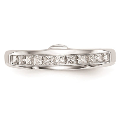 14k White Gold Real Diamond Wedding Band