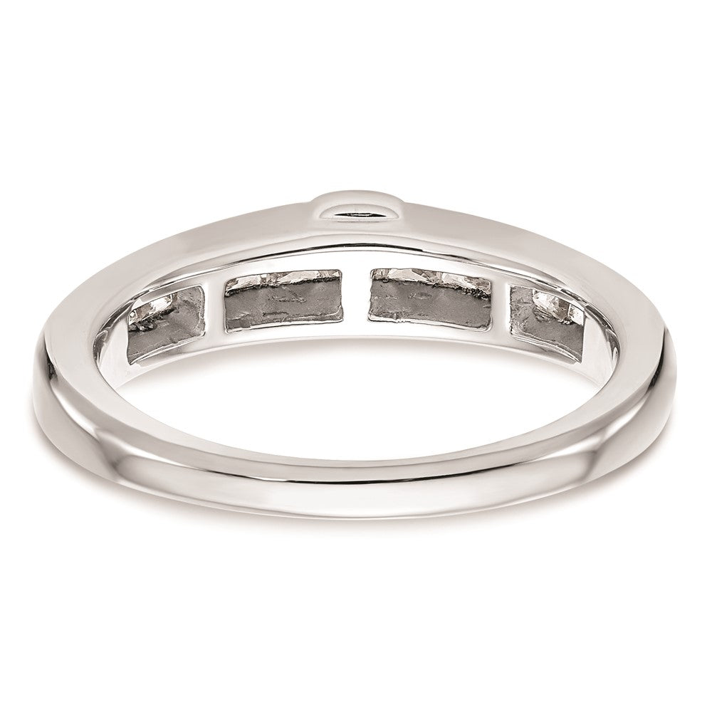 14k White Gold Real Diamond Wedding Band