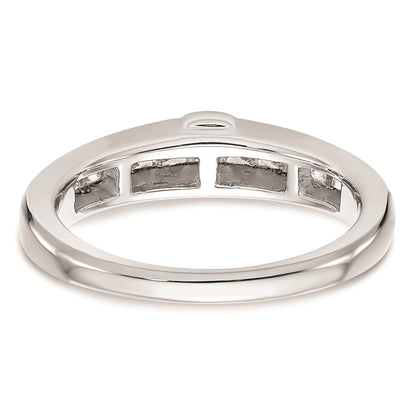 14k White Gold Real Diamond Wedding Band