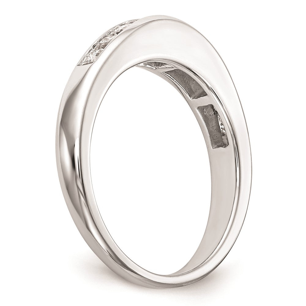 14k White Gold Real Diamond Wedding Band