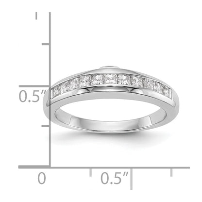 14k White Gold Real Diamond Wedding Band