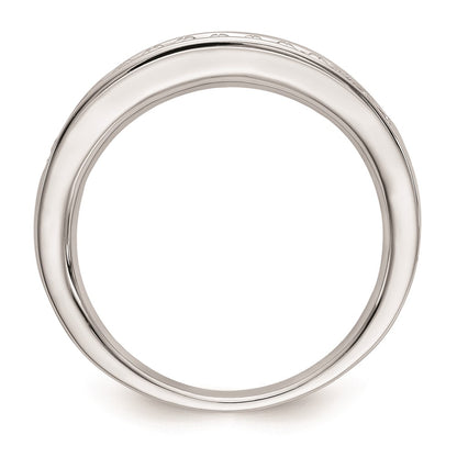 14k White Gold Real Diamond Wedding Band