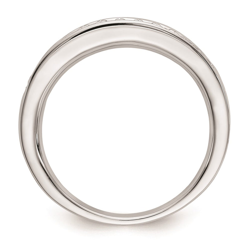 14k White Gold Real Diamond Wedding Band