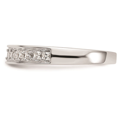14k White Gold Real Diamond Wedding Band