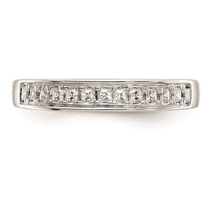 14k White Gold Real Diamond Wedding Band