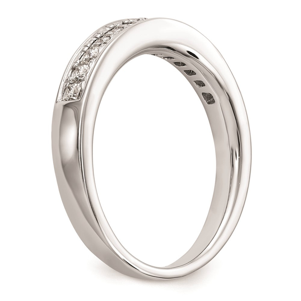 14k White Gold Real Diamond Wedding Band
