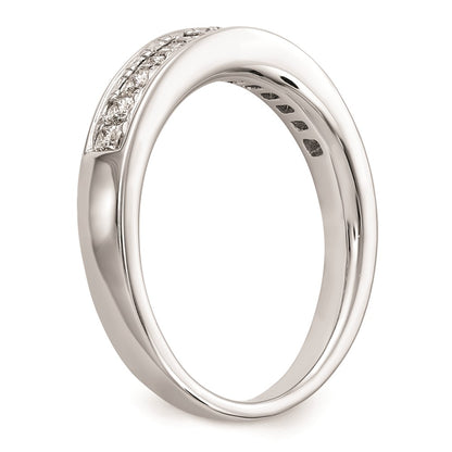 14k White Gold Real Diamond Wedding Band