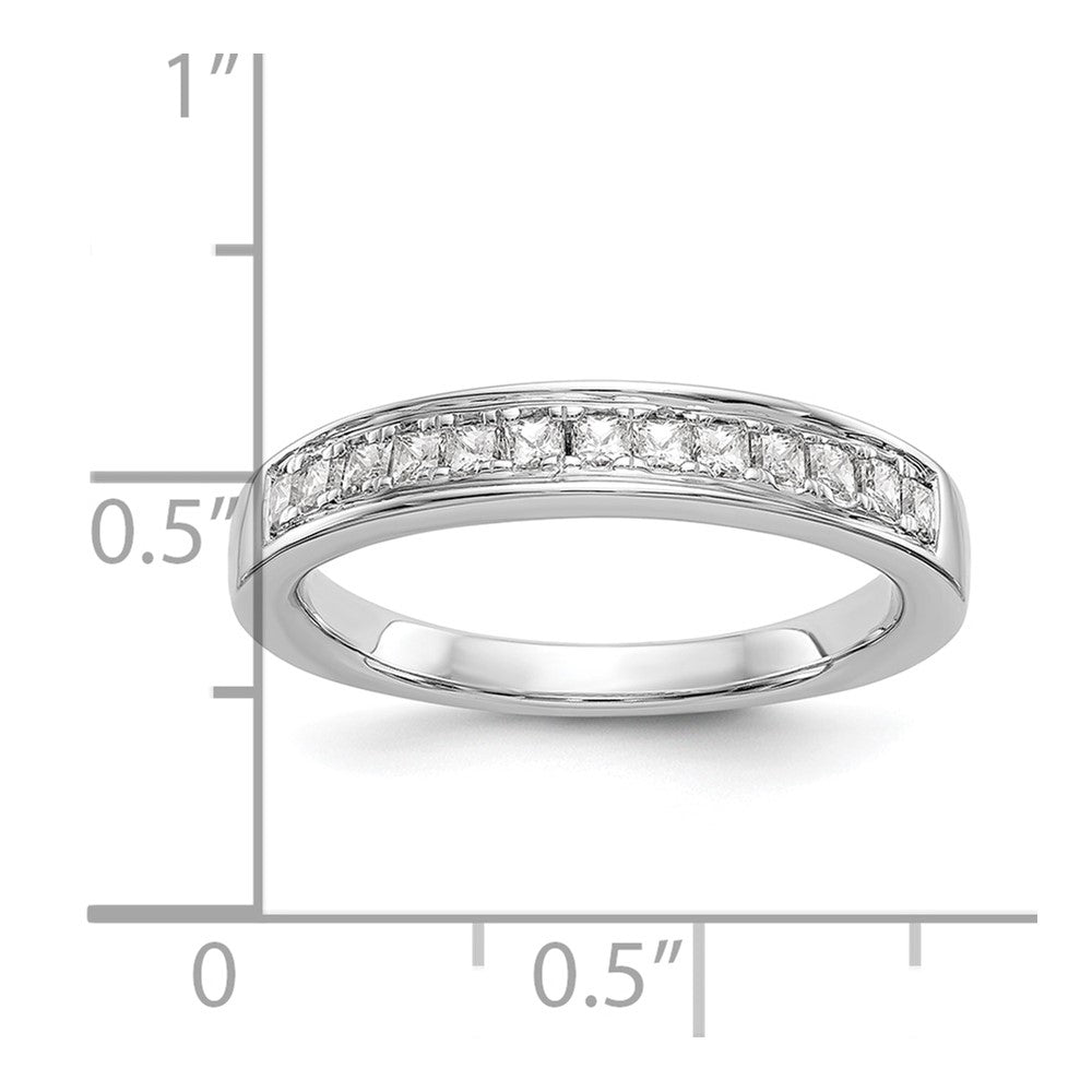 14k White Gold Real Diamond Wedding Band