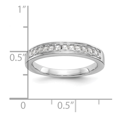 14k White Gold Real Diamond Wedding Band