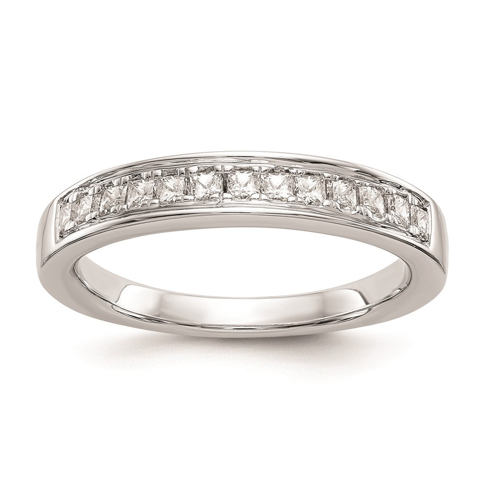 14k White Gold Real Diamond Wedding Band