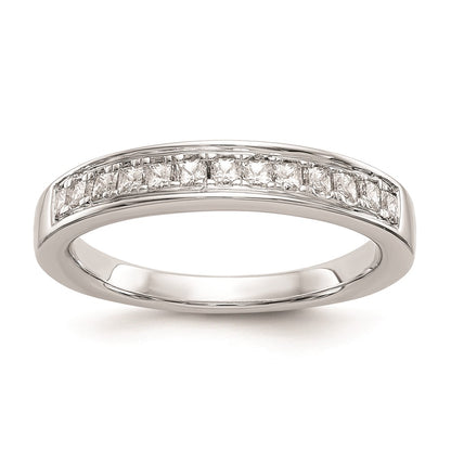 14k White Gold Real Diamond Wedding Band