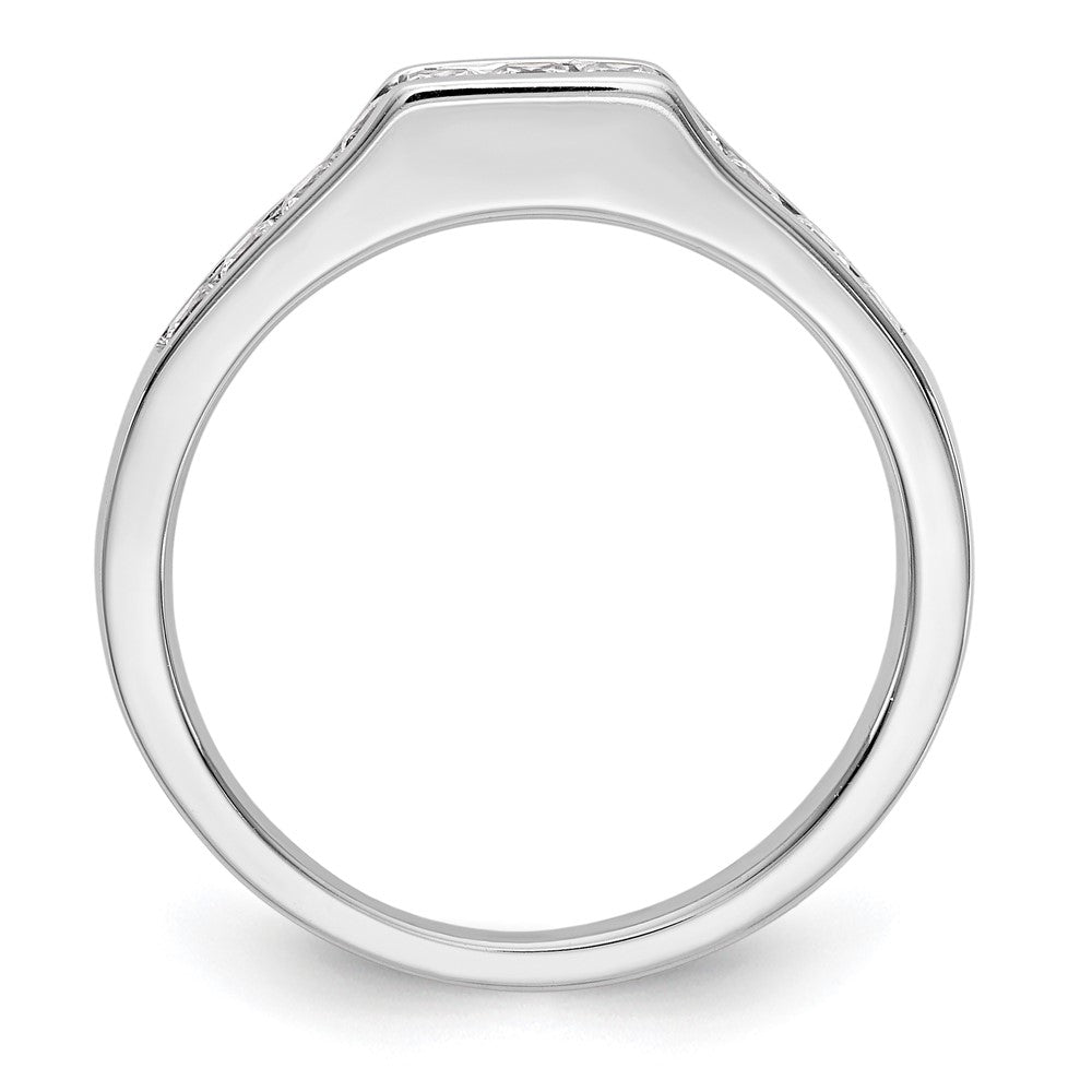 14k White Gold Real Diamond Wedding Band