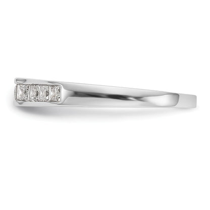 14k White Gold Real Diamond Wedding Band