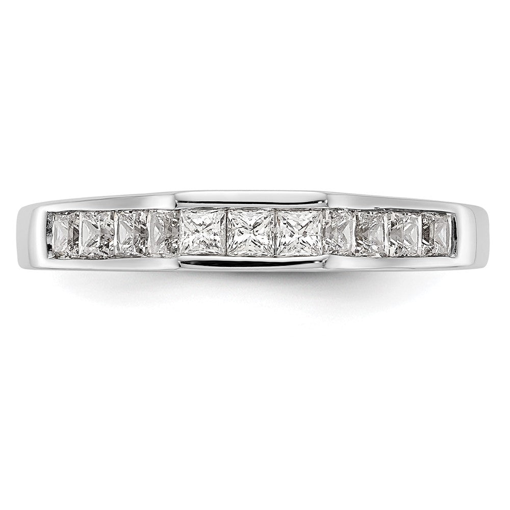 14k White Gold Real Diamond Wedding Band