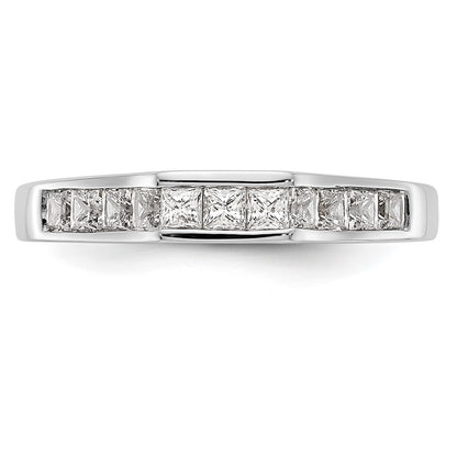 14k White Gold Real Diamond Wedding Band