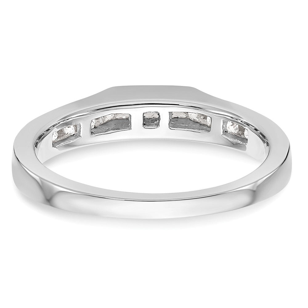 14k White Gold Real Diamond Wedding Band