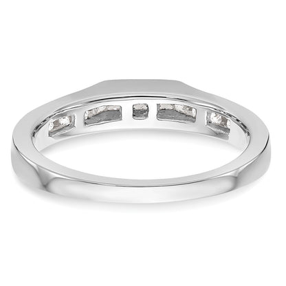 14k White Gold Real Diamond Wedding Band