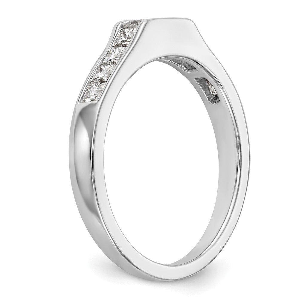 14k White Gold Real Diamond Wedding Band
