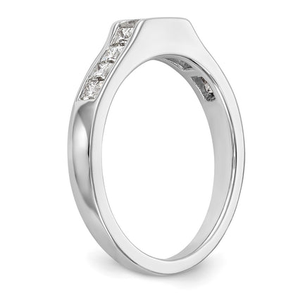 14k White Gold Real Diamond Wedding Band