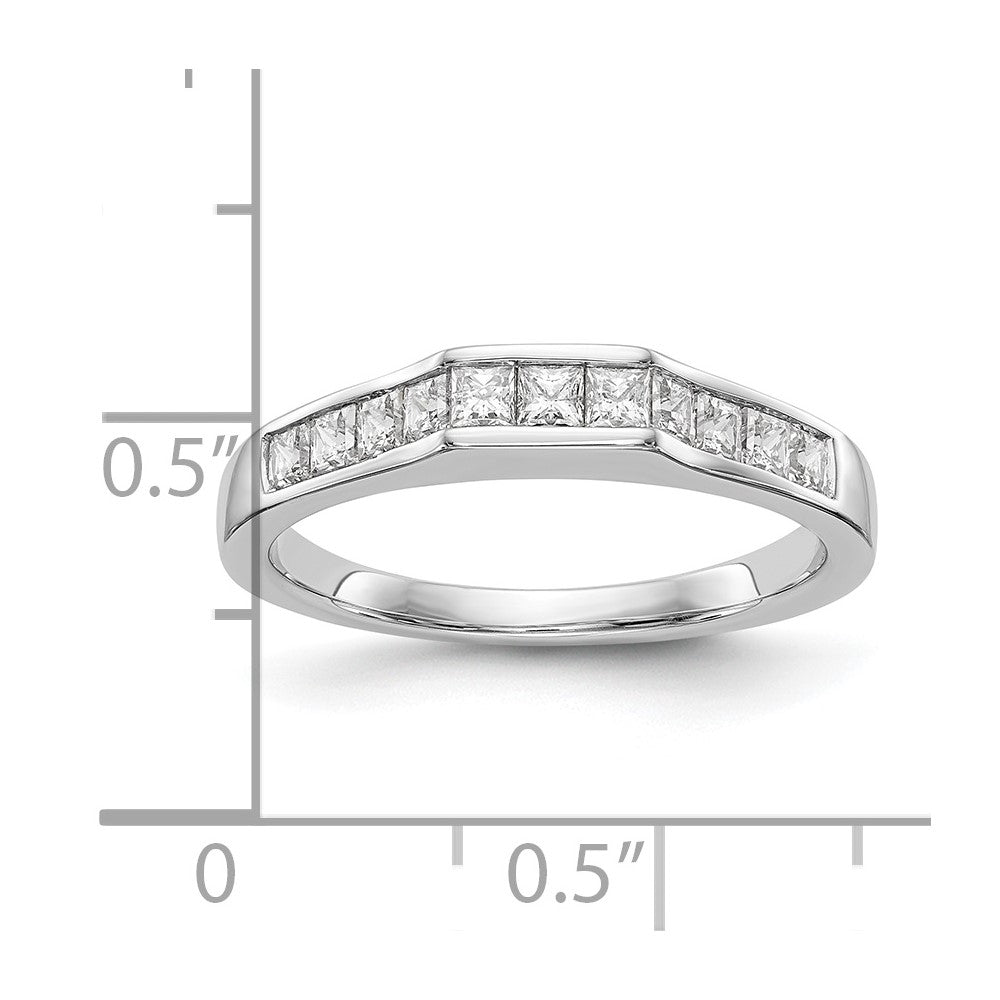 14k White Gold Real Diamond Wedding Band
