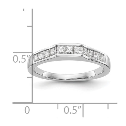 14k White Gold Real Diamond Wedding Band
