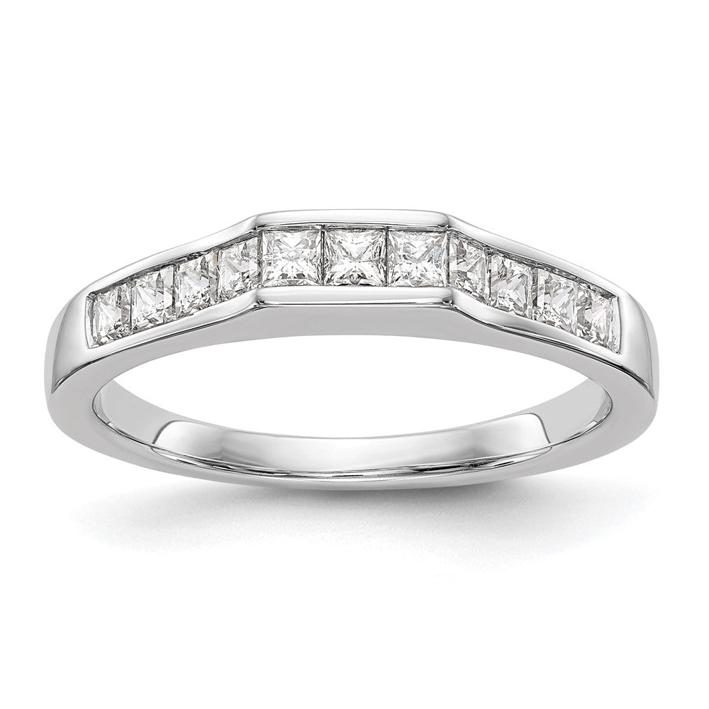 14k White Gold Real Diamond Wedding Band