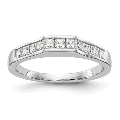 14k White Gold Real Diamond Wedding Band