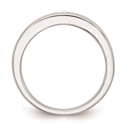 14k White Gold Real Diamond Wedding Band