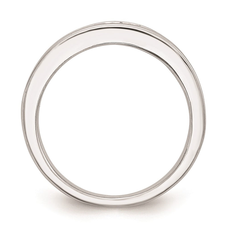 14k White Gold Real Diamond Wedding Band